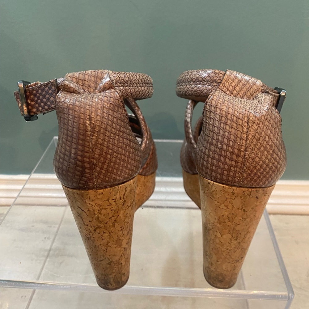 Tory Burch, Leather Python, Embossed, Wedge Heels… - image 5